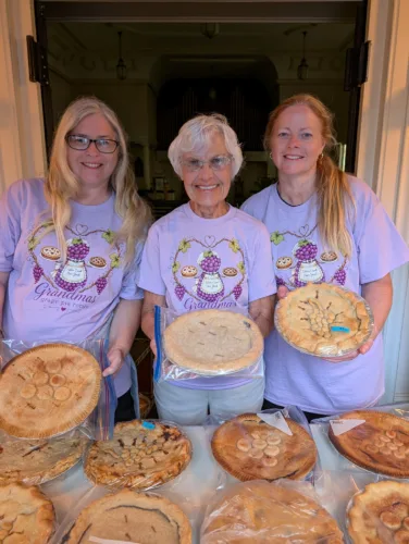 Pie sales in progress